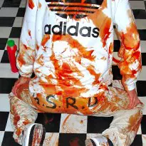G-Star jeans and Adidas hoodie get messy